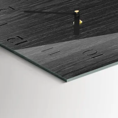 Vierkante glazen klok Hout