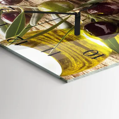 Decoratieve glazen klok vierkant Olijfolie