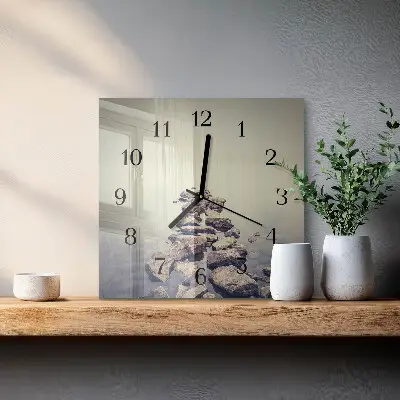 Vierkante glas klok Rivieroever