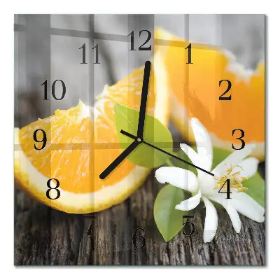 Moderne wandklok glas vierkant Citrus