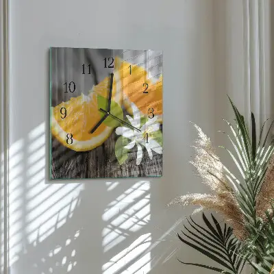 Moderne wandklok glas vierkant Citrus