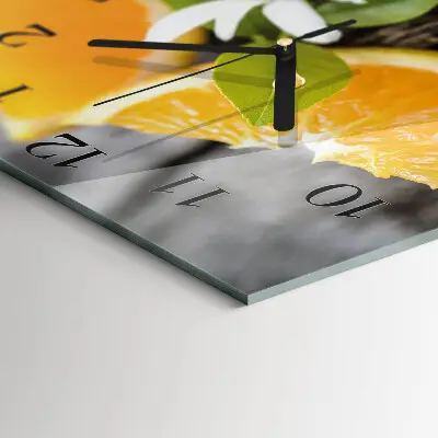 Moderne wandklok glas vierkant Citrus