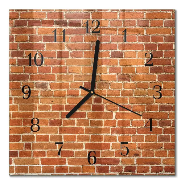 Decoratieve glazen klok vierkant Bakstenen muur