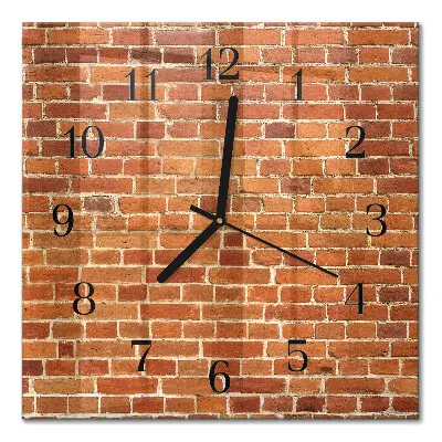 Decoratieve glazen klok vierkant Bakstenen muur