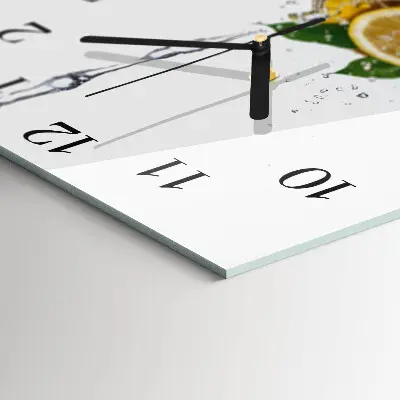Moderne wandklok glas vierkant Citroenen