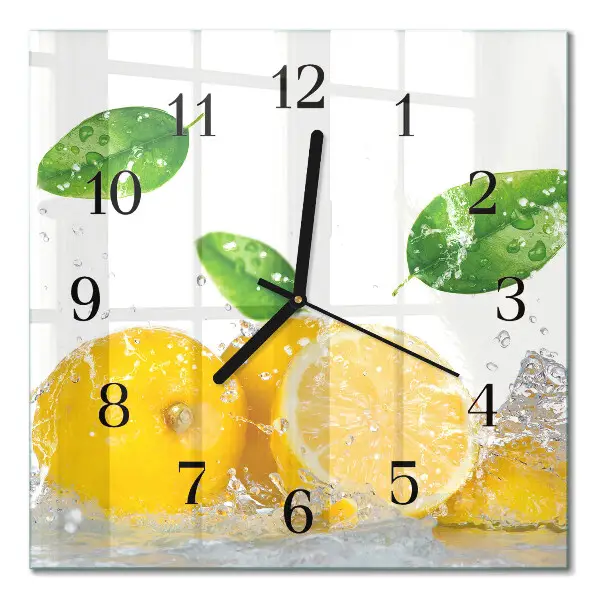 Moderne wandklok glas vierkant Citrus