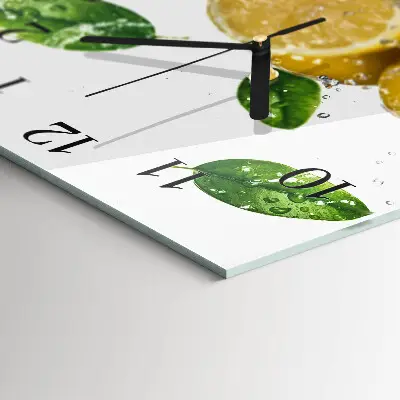 Moderne wandklok glas vierkant Citrus