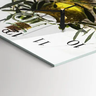 Decoratieve glazen klok vierkant Olijfolie