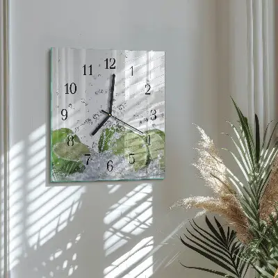Vierkante glas klok Calciumcarbonaat