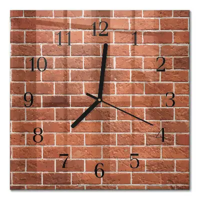 Decoratieve glazen klok vierkant Bakstenen muur