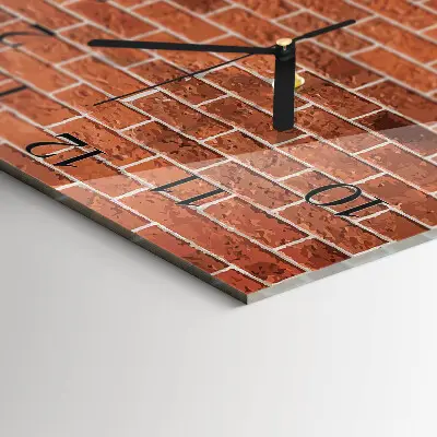 Decoratieve glazen klok vierkant Bakstenen muur