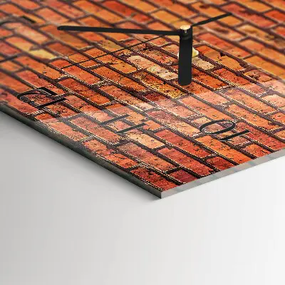 Moderne wandklok glas vierkant Bakstenen muur