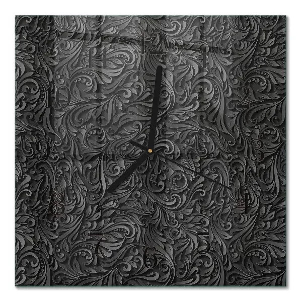 Decoratieve glazen klok vierkant Patroon