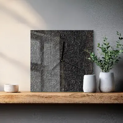 Decoratieve glazen klok vierkant Patroon