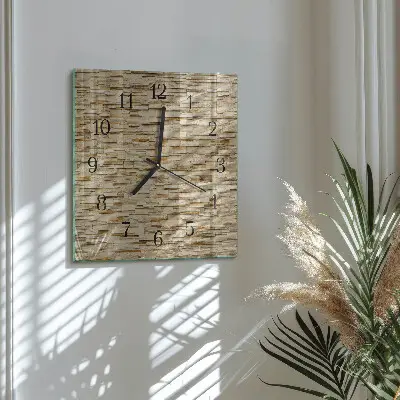 Vierkante glazen klok Decoratieve steen