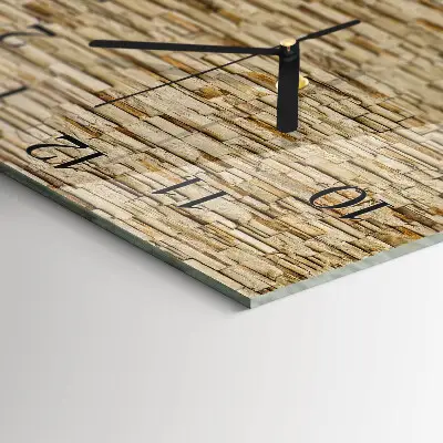 Vierkante glazen klok Decoratieve steen