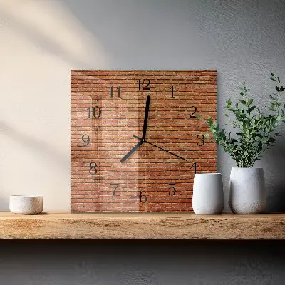 Decoratieve glazen klok vierkant Bakstenen
