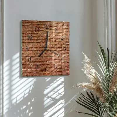 Decoratieve glazen klok vierkant Bakstenen