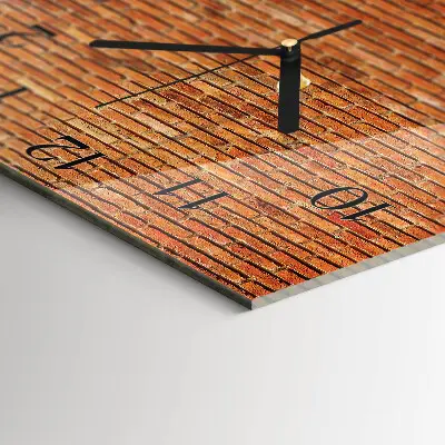 Decoratieve glazen klok vierkant Bakstenen