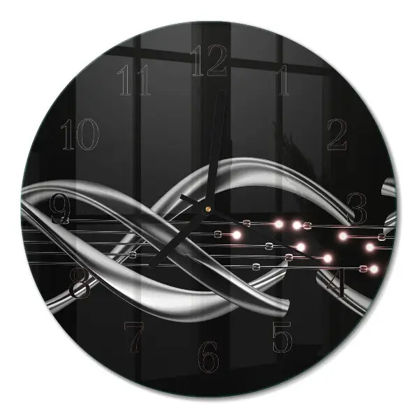 Ronde glas klok Abstractie