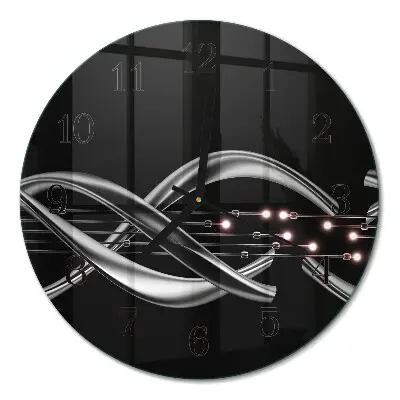 Ronde glas klok Abstractie