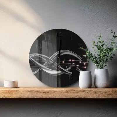 Ronde glas klok Abstractie