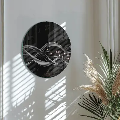 Ronde glas klok Abstractie