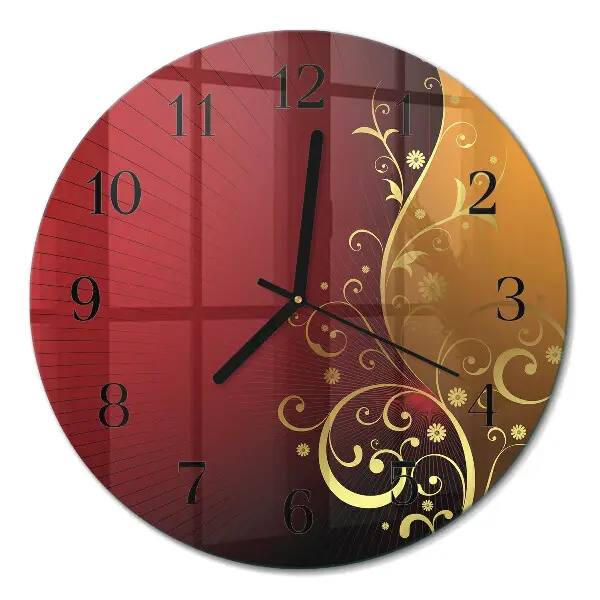 Wandklok glas decoratie rond Abstractie