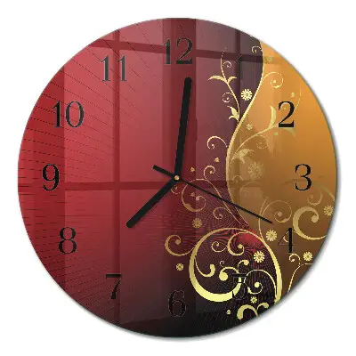 Wandklok glas decoratie rond Abstractie