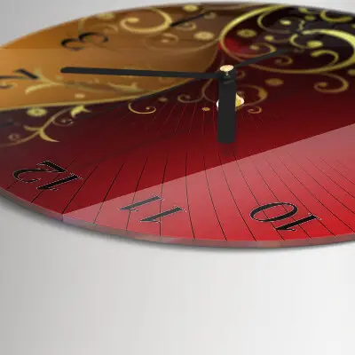 Wandklok glas decoratie rond Abstractie