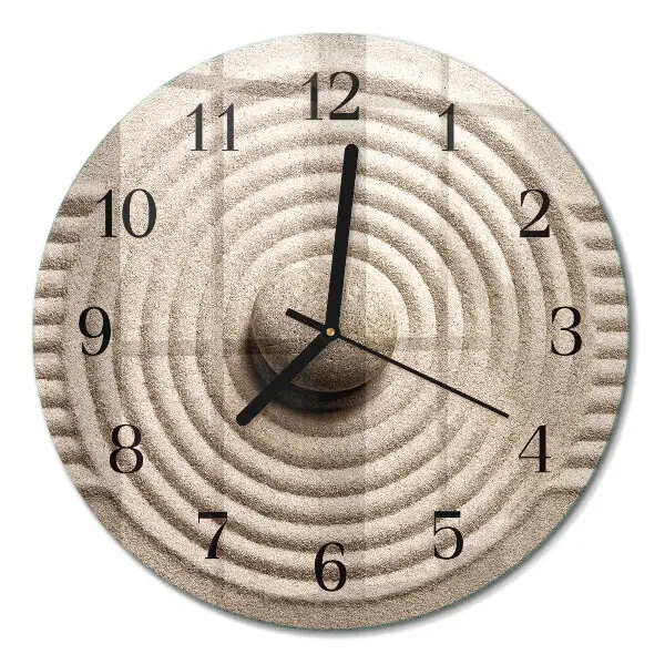 Ronde glas klok Steen