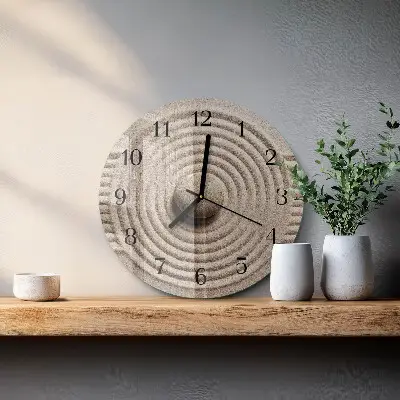 Ronde glas klok Steen