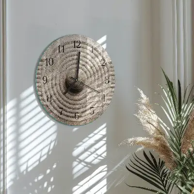 Ronde glas klok Steen