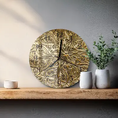 Klok glas met opdruk rond Mozaïek
