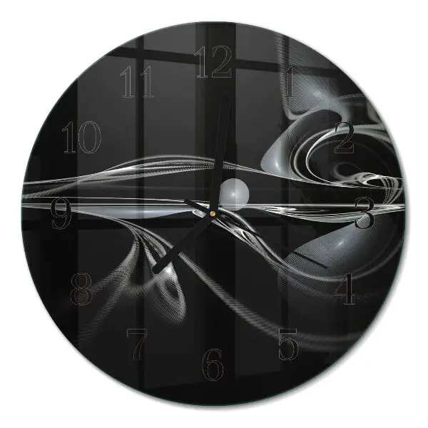 Wandklok glas decoratie rond Abstractie