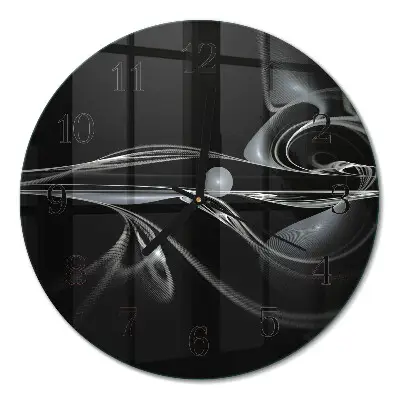 Wandklok glas decoratie rond Abstractie