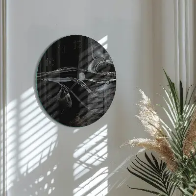 Wandklok glas decoratie rond Abstractie