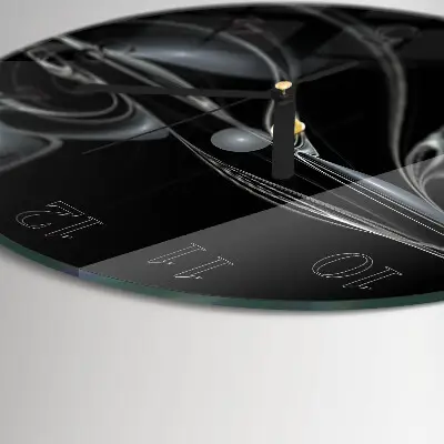Wandklok glas decoratie rond Abstractie