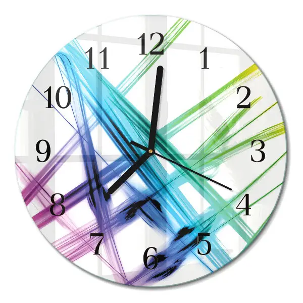 Ronde glas klok Abstractie