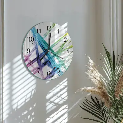 Ronde glas klok Abstractie