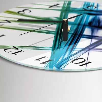 Ronde glas klok Abstractie