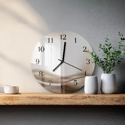 Wandklok glas decoratie rond Abstracte lijnen