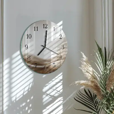 Wandklok glas decoratie rond Abstracte lijnen
