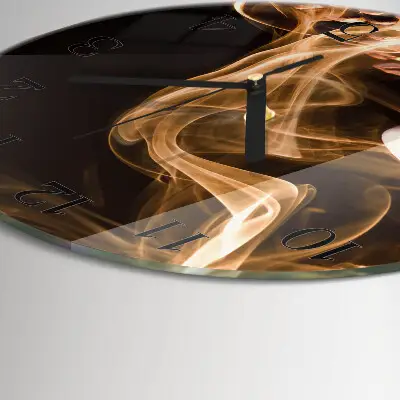 Klok glas met opdruk rond Een kopje koffie