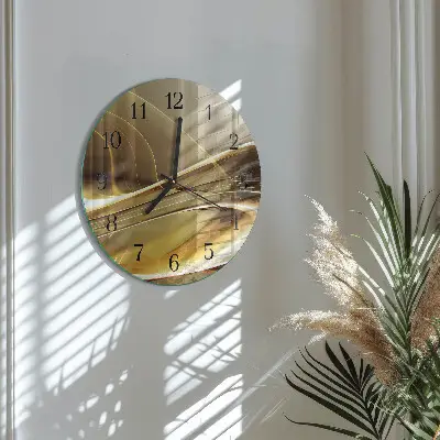 Wandklok glas decoratie rond Abstracte lijnen