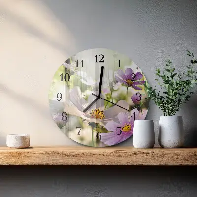 Ronde glazen klok Kosmos