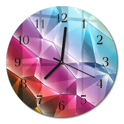 Wandklok glas decoratie rond 3d-patroon