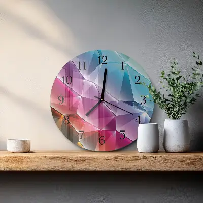 Wandklok glas decoratie rond 3d-patroon