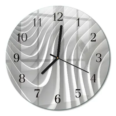 Klok glas met opdruk rond Abstractie