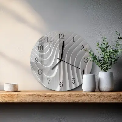 Klok glas met opdruk rond Abstractie